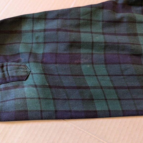 Ralph Lauren Blaire 100% Cotton Long Sleeve Black Watch Plaid Shirt - Picture 9 of 11